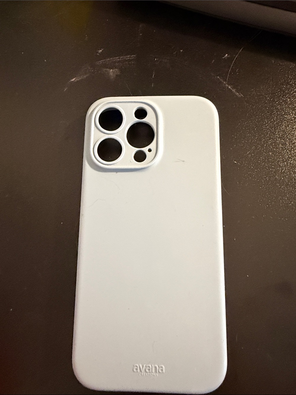 Light Blue Soft-Touch Silicone Phone Case with Camera Guard